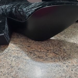 Nine west black fabric ankle boots